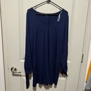 Navy Blue Long Sleeve Dress-sleeves have openings